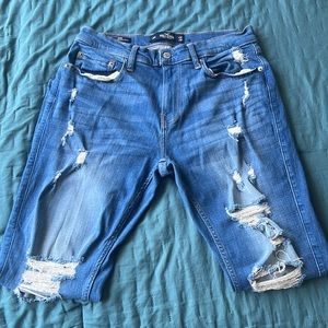 hollister stacked skinny jeans mint condition